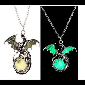 Dragon necklace GLOWS IN THE DARK!